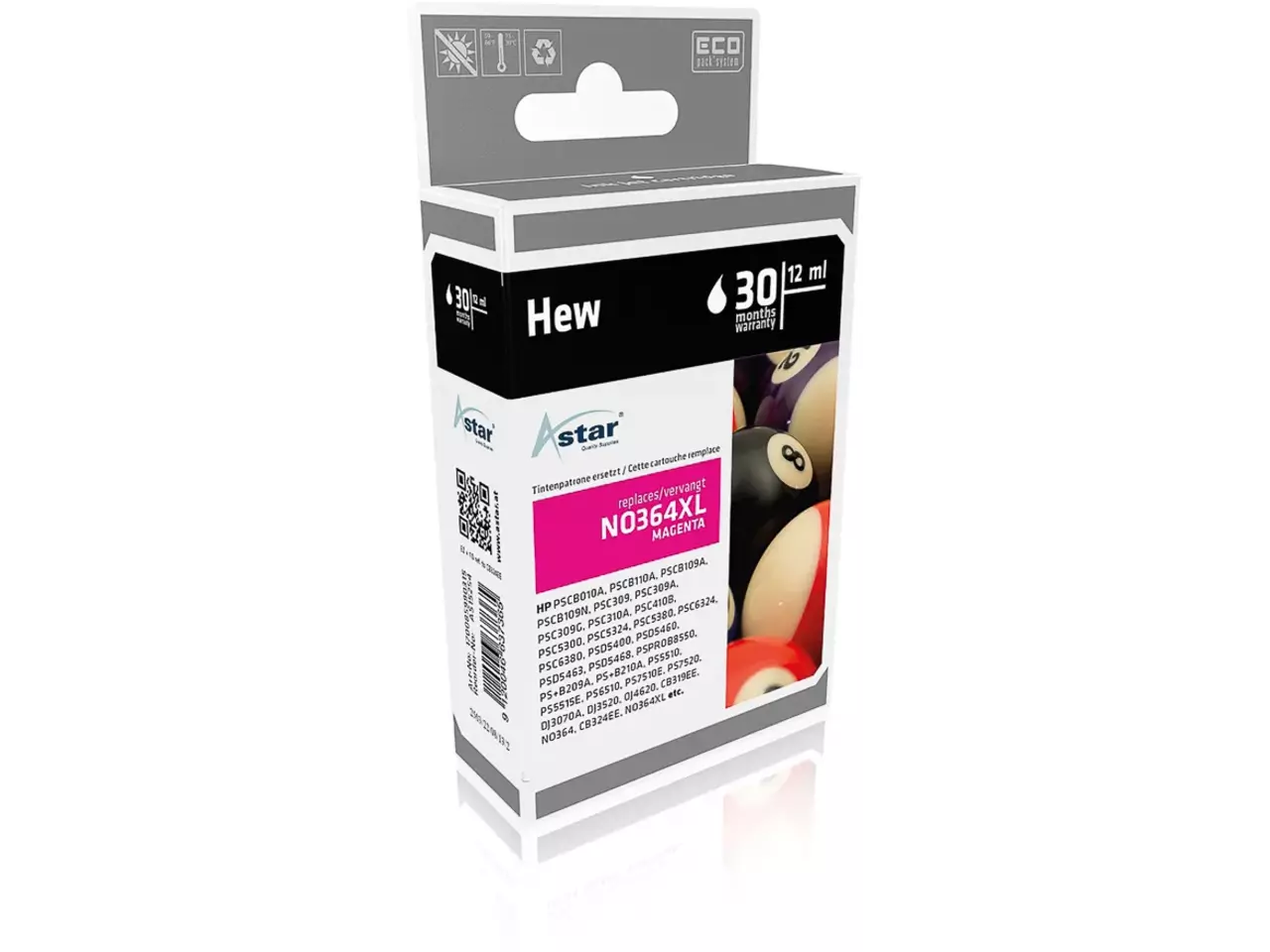 Astar Tintenpatrone AS15254 kompatibel mit HP 364XL magenta 6ml ca. 750 Seiten