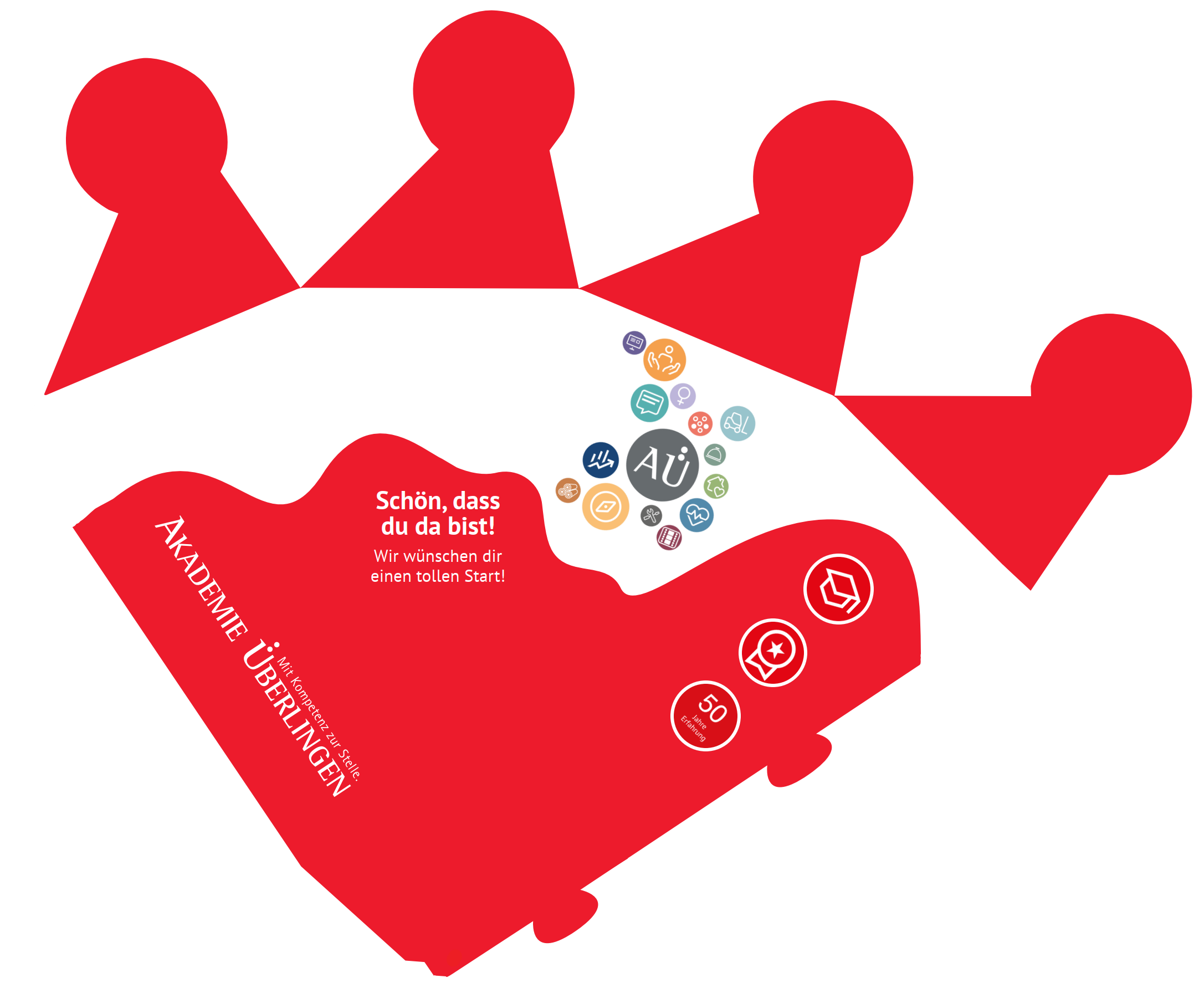 Schultüte (8,5 x 8,5 x 21,3 cm) 300 g/m² Chromosulfatkarton Softtouch im "AÜ-Design" 