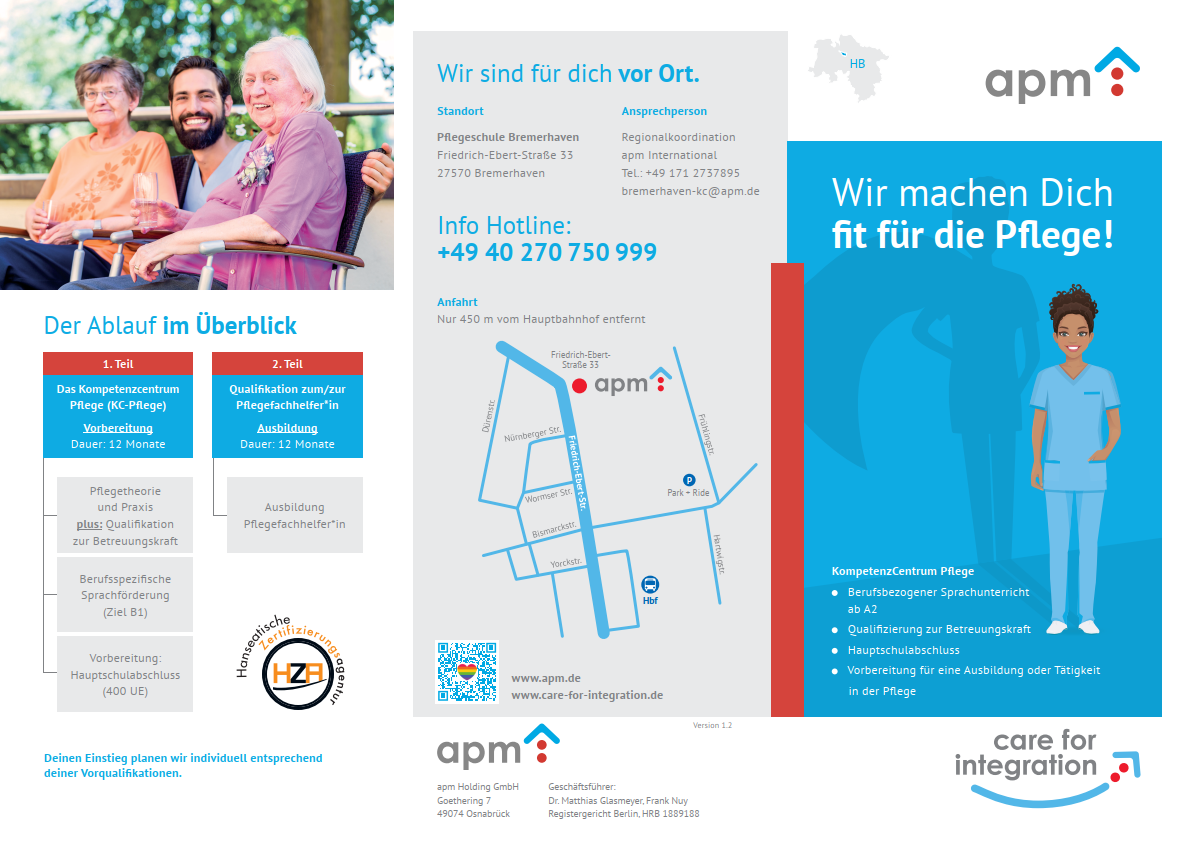 Hier Variante auswählen! Flyer – CFI/ KC/International "apm_bremerhaven"
