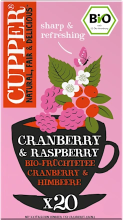 Früchtetee mit Cranberry & Himbeere (20 Beutel), 40 g