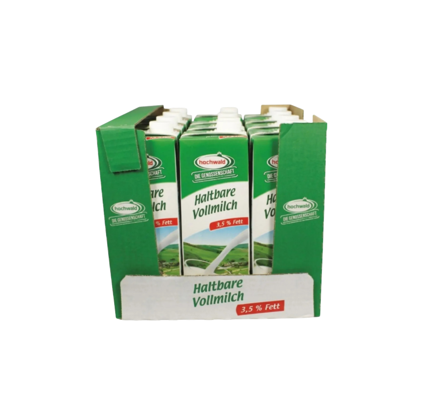 1x hochwald H-Milch 24 x 1 Liter 3,5% + GRATIS 1x Nesquik® Getränkepulver Kakao — 2