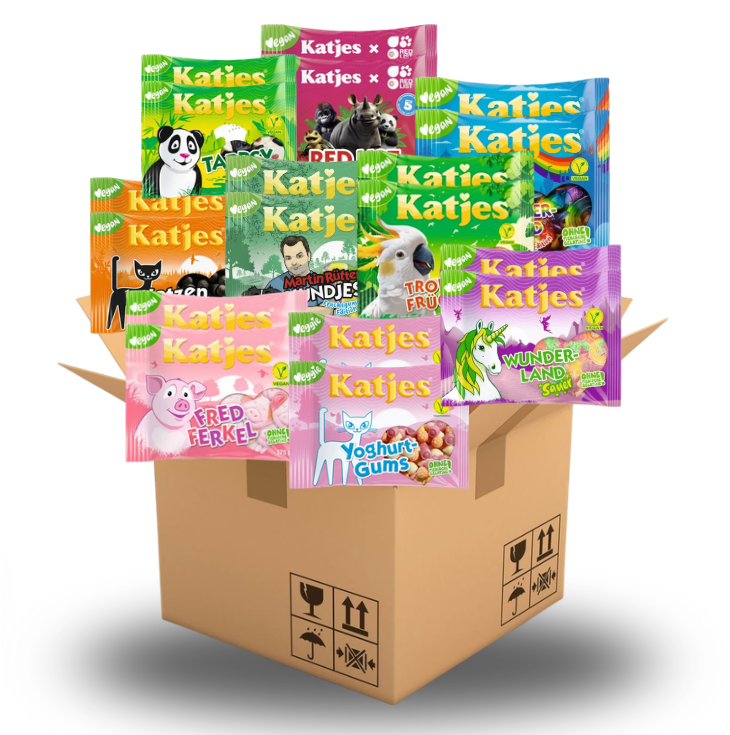 Katjes Mega Mix Box – 18× vegane Fruchtgummi- & Lakritz-Lieblinge im XXL Bundle