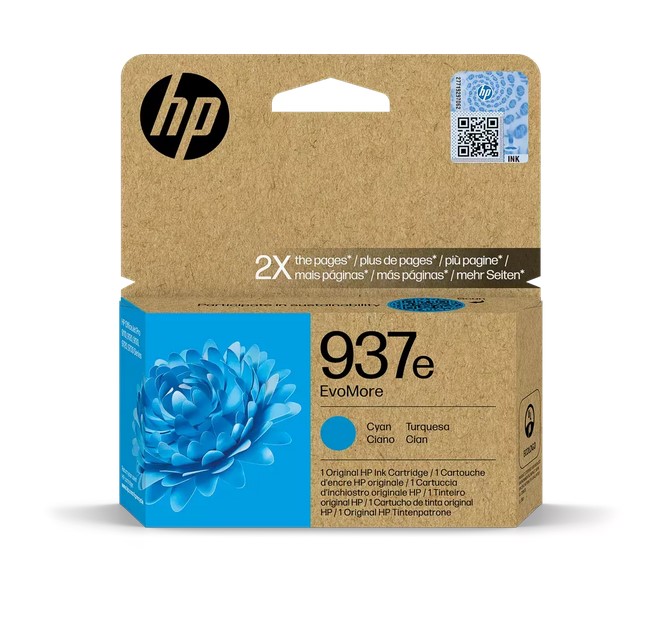 HP 937e EvoMore cyan Original Tintenpatrone für Officejet Pro 9110b (ca. 1650S.) 4S6W6NE#CE1