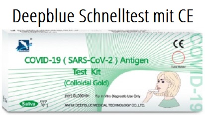 Anhui Deepblue Nasaltest CE-zertifiziert SARS CoV-2 Antigen-Schnelltest (Einzelverpackung) (Abstrich vorderer Nasenraum)