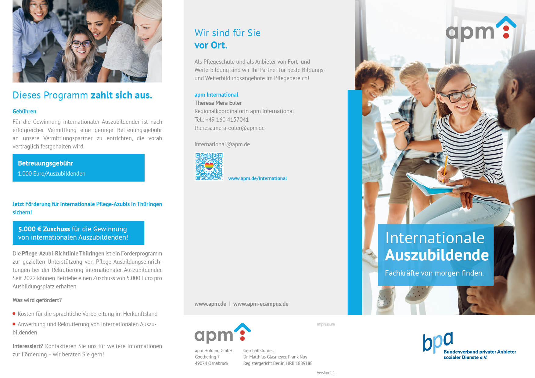 Hier Variante auswählen! Flyer – CFI/ KC/International "apm_flyer_intern_Hessen"