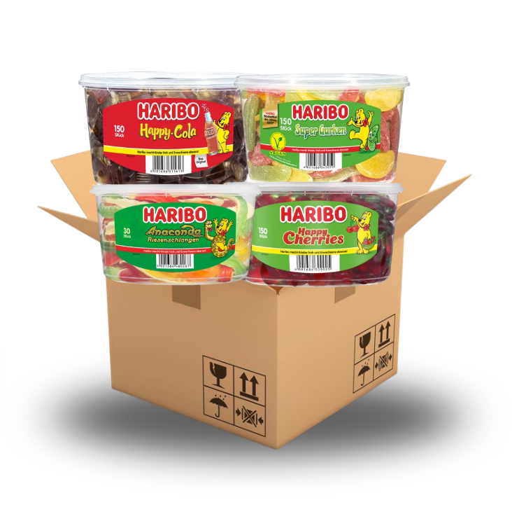 Haribo Mega Box – 4er Mix aus beliebten Haribo Klassikern