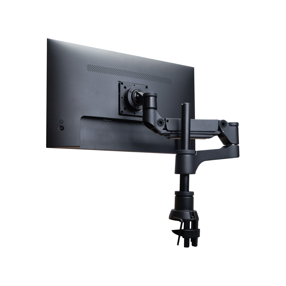 Monitorarm R-Go Caparo, verstellbarer Einzelmonitorarm mit Gasfeder, 100% Zirkular, 3-9 kg Tragkraft, schwarz