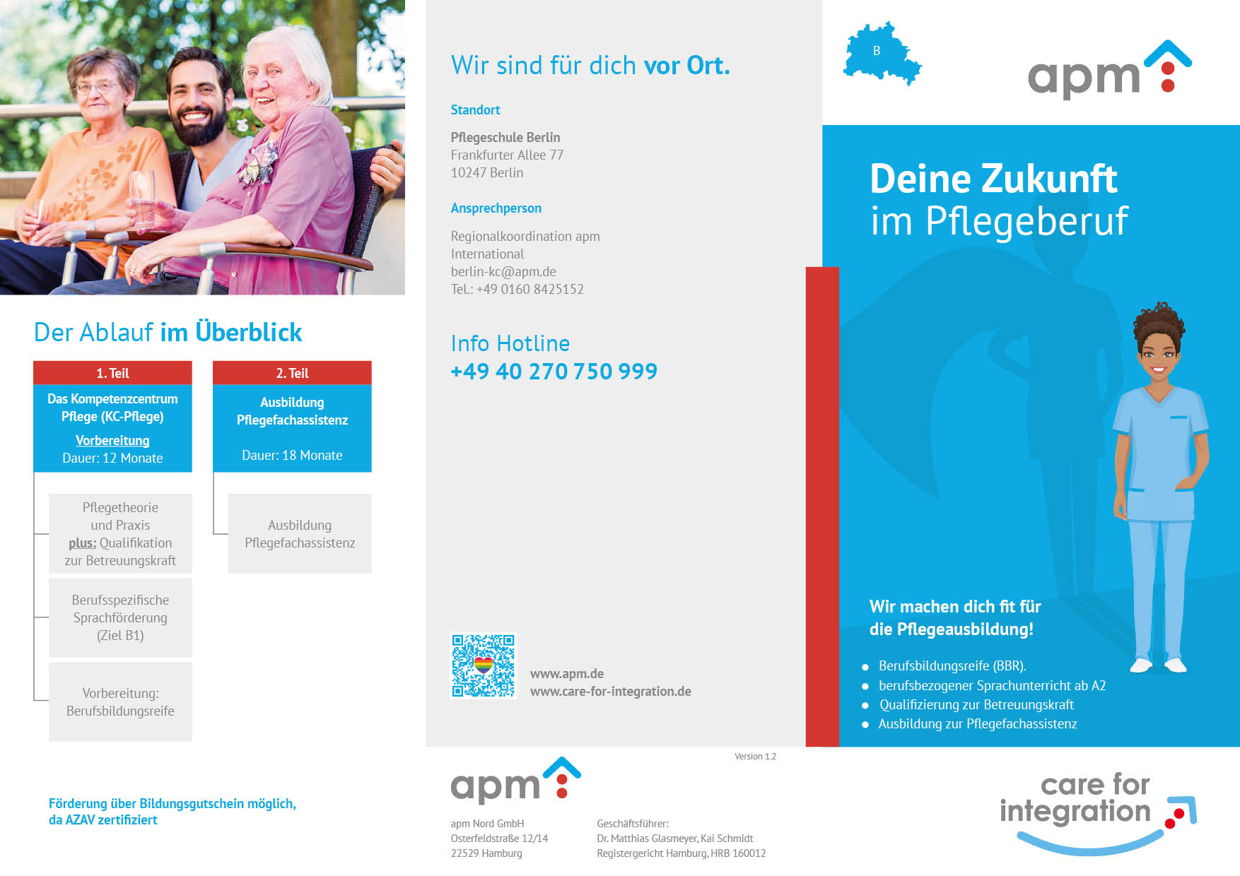 Hier Variante auswählen! Flyer – CFI/ KC/International "Care for Integration -  Berlin"