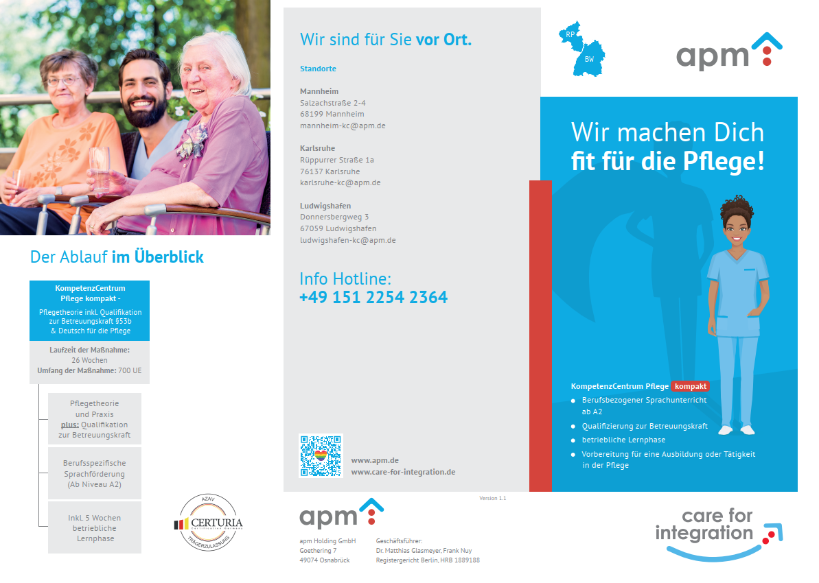 Hier Variante auswählen! Flyer – CFI/ KC/International "Care for Integration -  Süd Kompakt"