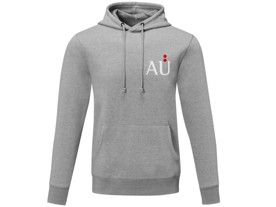 Hoodie Unisex Farbe: grau meliert Größe: M inkl. Stick "AÜ"