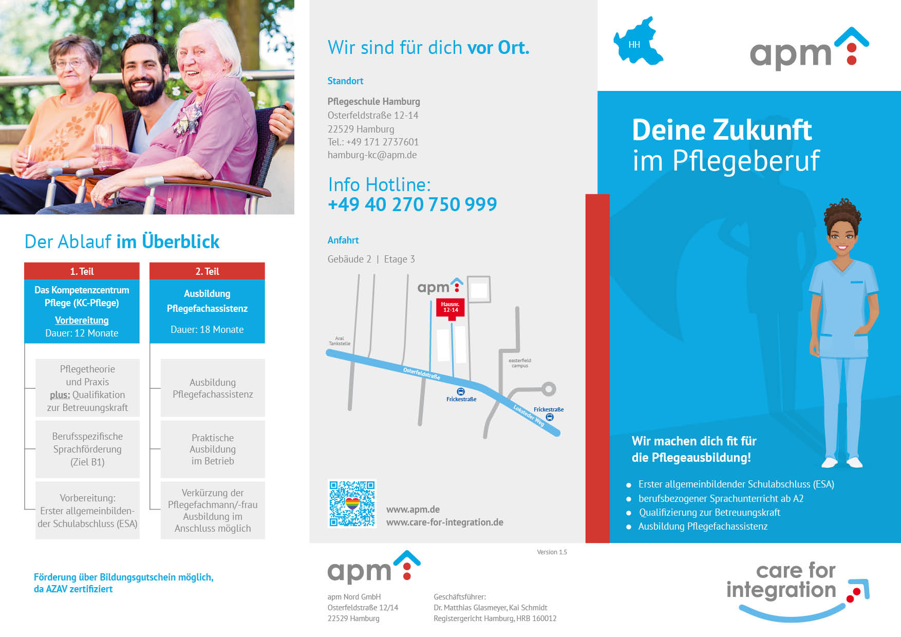 Hier Variante auswählen! Flyer – CFI/ KC/International "Flyer KC Pflege Hamburg"