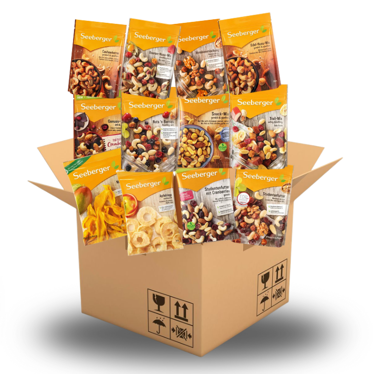 Seeberger Premium Snack Box – Nuss- & Trockenfrüchte Vielfalt im Mega Bundle