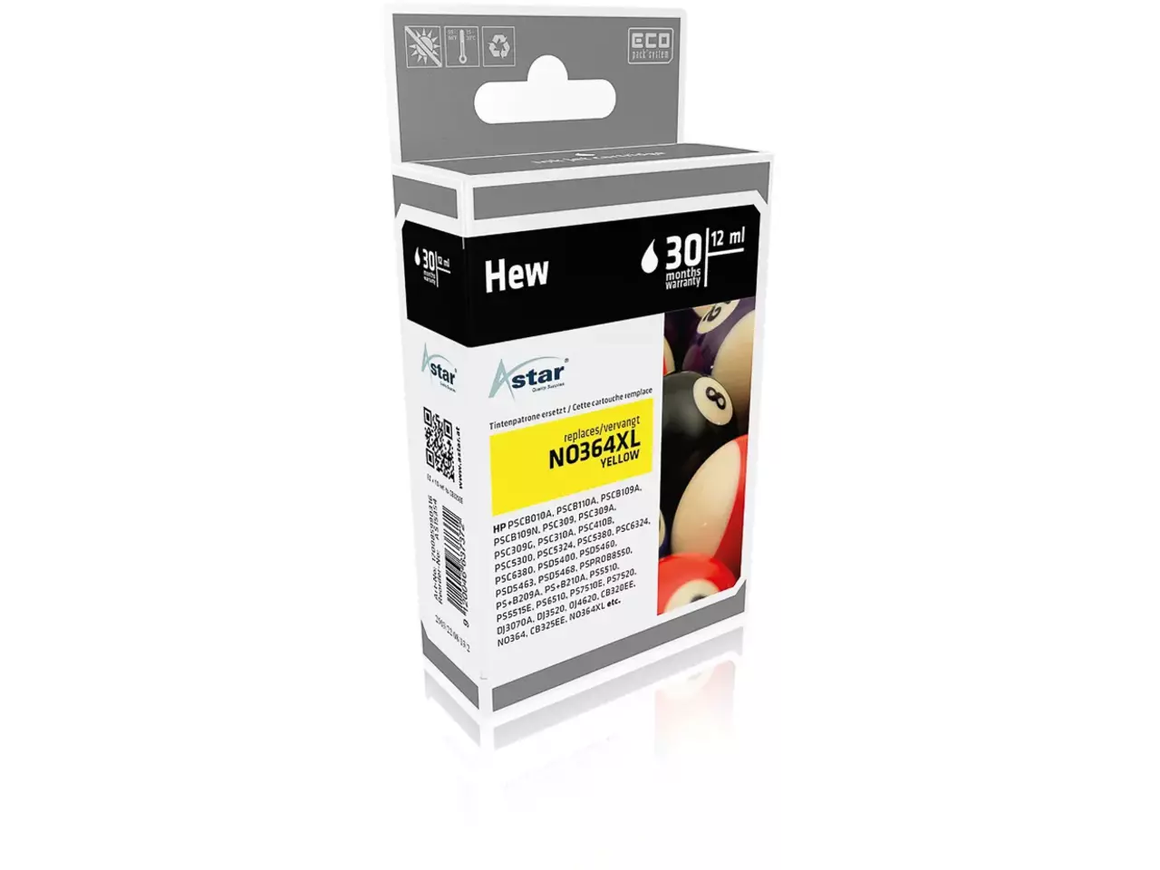 Astar Tintenpatrone AS15354 kompatibel mit HP 364XL yellow 6ml ca. 750 Seiten