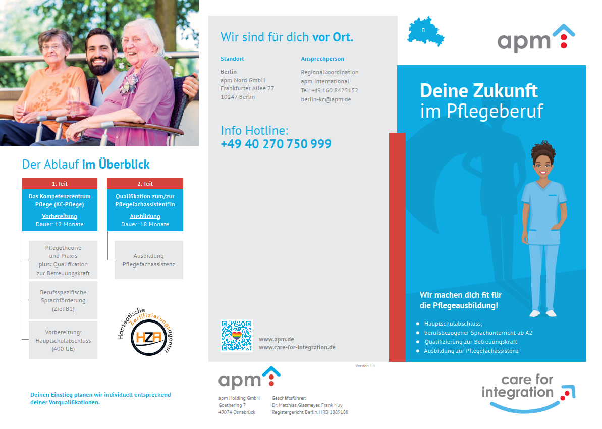 Hier Variante auswählen! Flyer – CFI/ KC/International "Care for Integration -  Berlin"