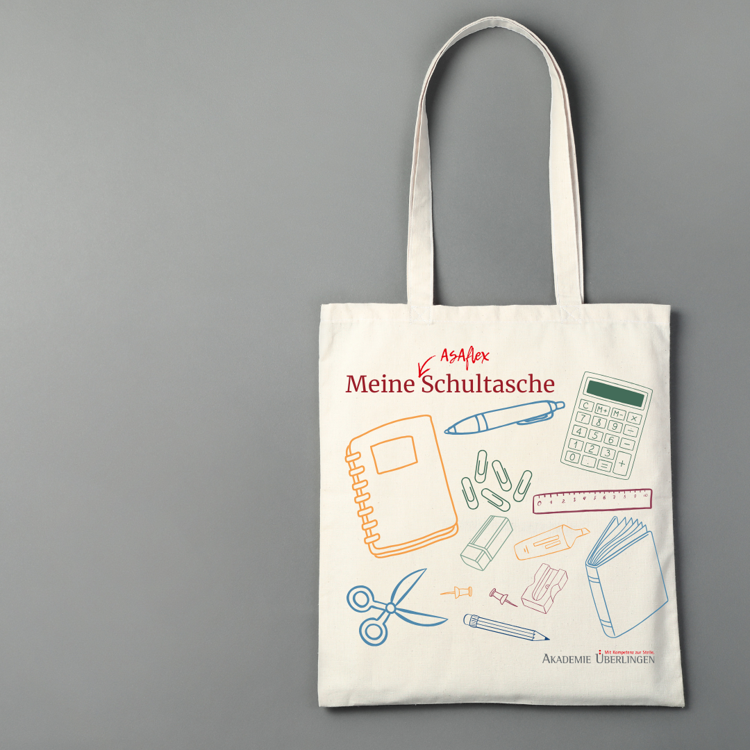 Tragetasche aus 140g/m² Baumwolle, Farbe: natural, 7L inkl. 4/0-farbigem Logo "Asa-Flex"