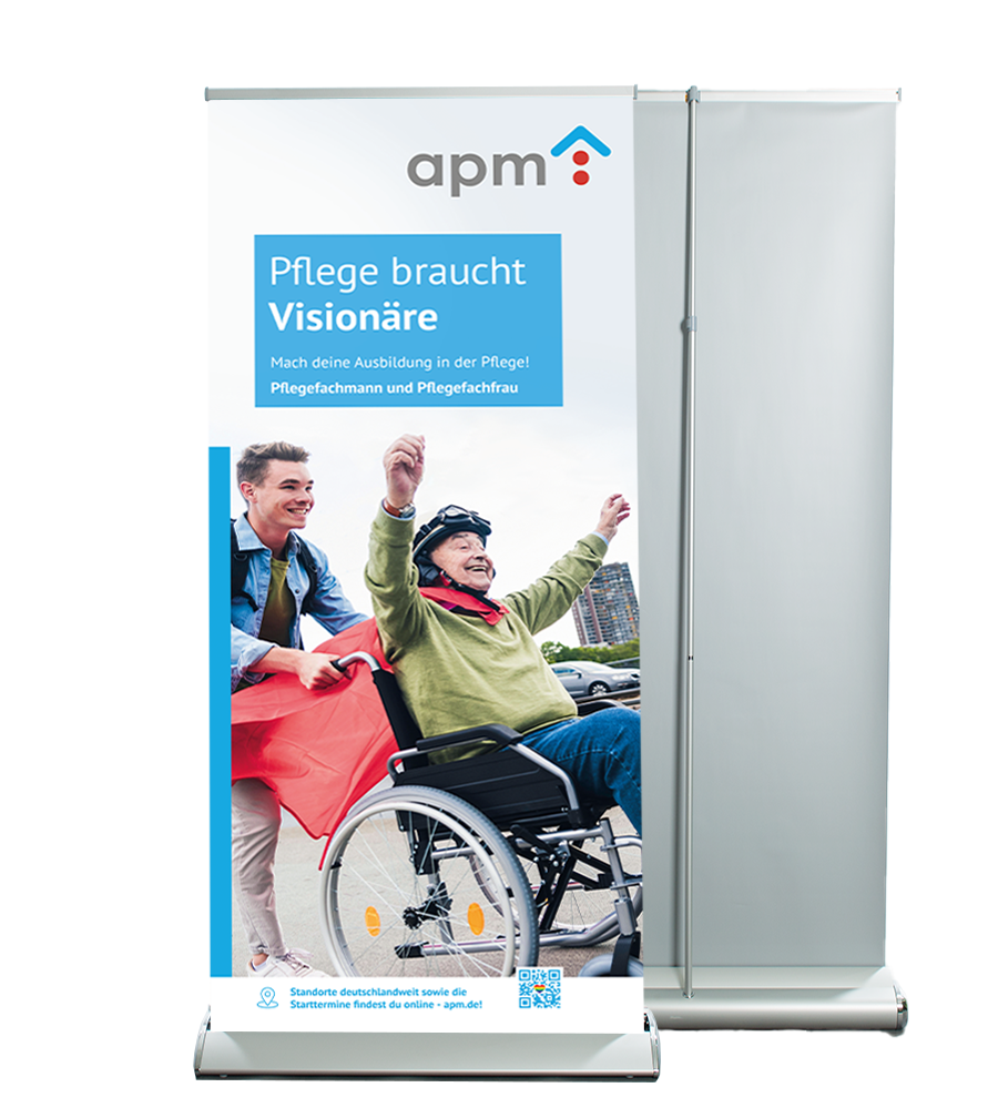 Hier Variante auswählen! Roll-Ups, Pflegeschule - PFA/PFK