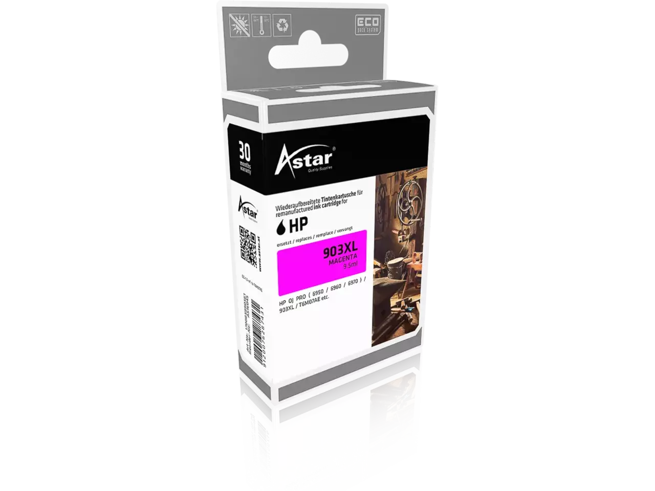 Astar Tintenpatrone AS16045 kompatibel mit HP 903XL magenta 9,5ml ca. 825 Seiten