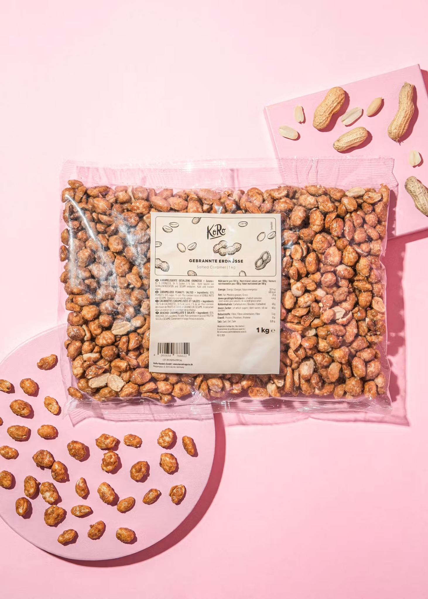 Gebrannte Erdnüsse Salted Caramel 1 kg