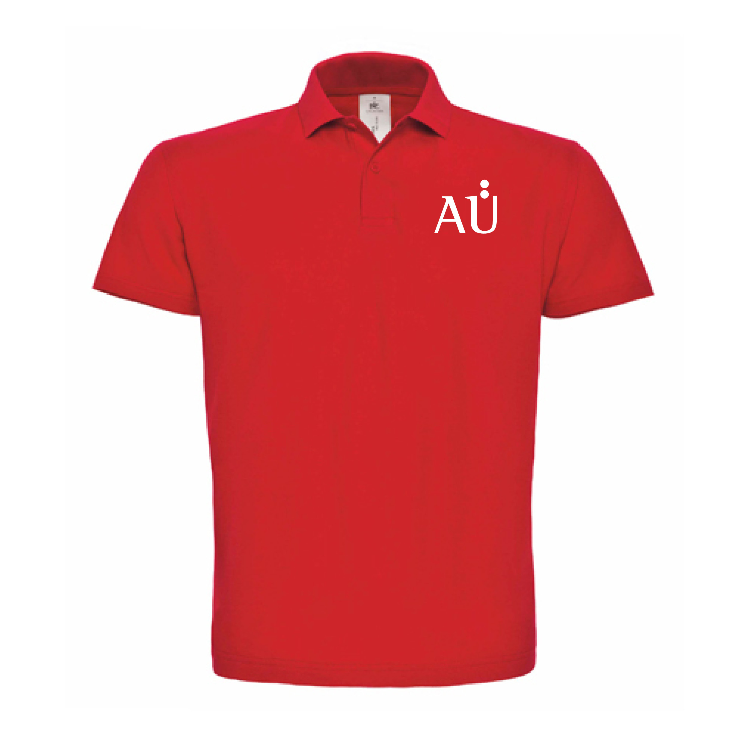 Poloshirt Unisex B&C ID.001 Farbe: rot Größe: S inkl. Stick "AÜ"
