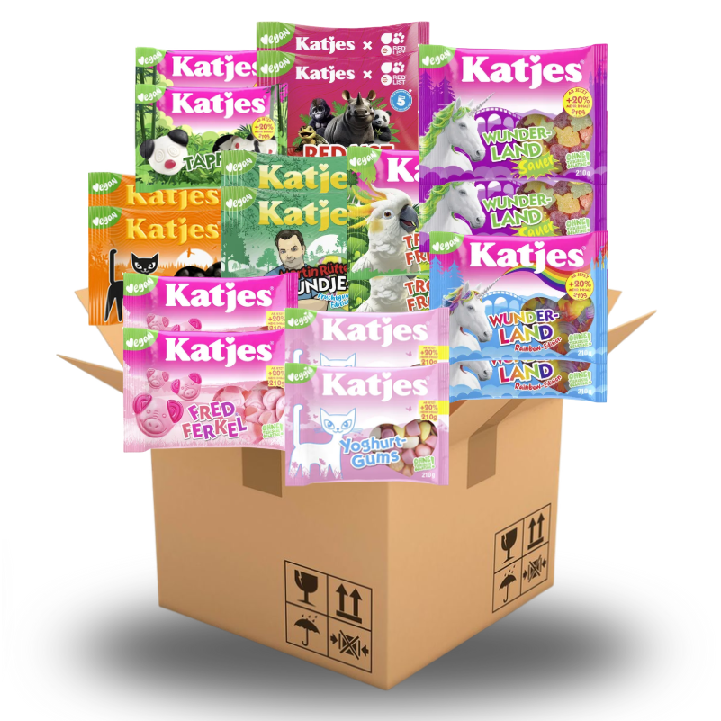 Katjes Mega Mix Box – 18× vegane Fruchtgummi- & Lakritz-Lieblinge im XXL Bundle