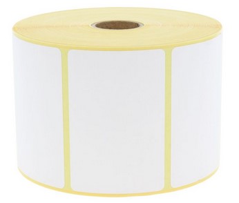 Thermoetiketten Thermo-Top, beschichtet, weiß, permanent, Trägerperforation, 76,2 x 50,8 mm, 1 Zoll (25,4 mm) Rollenkern, 1.370 Etiketten auf 1 Rolle/n, Zebra-kompatibel