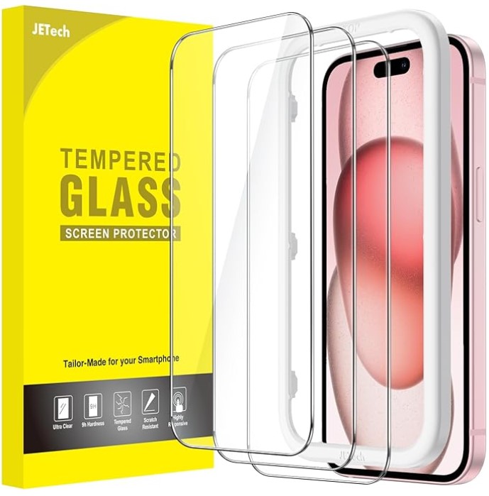 JETech Schutzfolie für iPhone 15