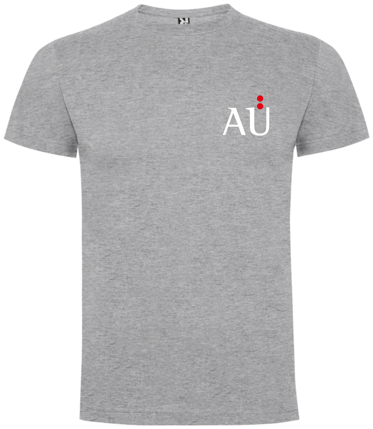 T-Shirt Unisex Farbe: grau meliert Größe: 4XL inkl. Stick "AÜ"