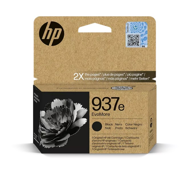 HP 937e EvoMore black Original Tintenpatrone für Officejet Pro 9110b, 9120e, 9720E, 9720e Wide Format, 9730e (ca. 2500S.) 4S6W9NE#CE1